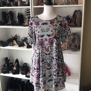 Kimchi Blue printed backless skater dress size S